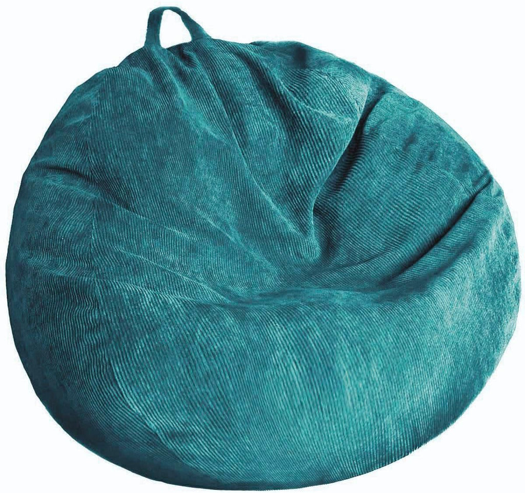 Corduroy Bean Bag Chair Cover, Large Soft Stuffed Bean Bag Chair for Kids & Adults, Ergonomic Lazy Sofa Cover (No Filler Included)